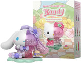 Cinnamoroll figure with bow and cream puff from Kandy: Sanrio Floral Daydream Series.