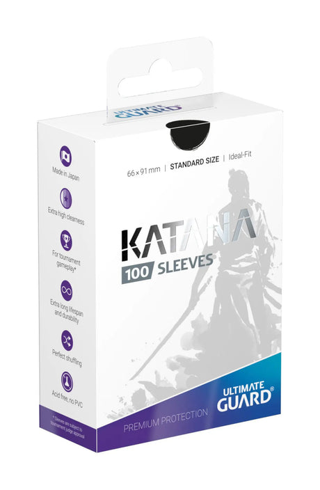 Katana Sleeves 100 pack by Ultimate Guard shown in black color variant