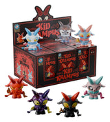 Kid Krampus Blind Box display case with Kaleidos Creative collectible figures