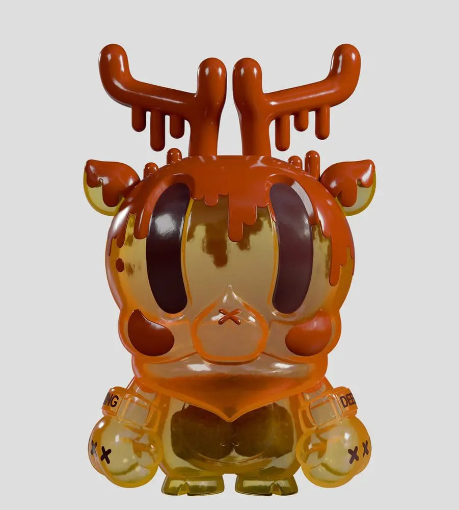 Orange King Deer Distilled translucent designer toy figure