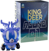 King Deer Round 01 vinyl figure displayed next to branded packaging box