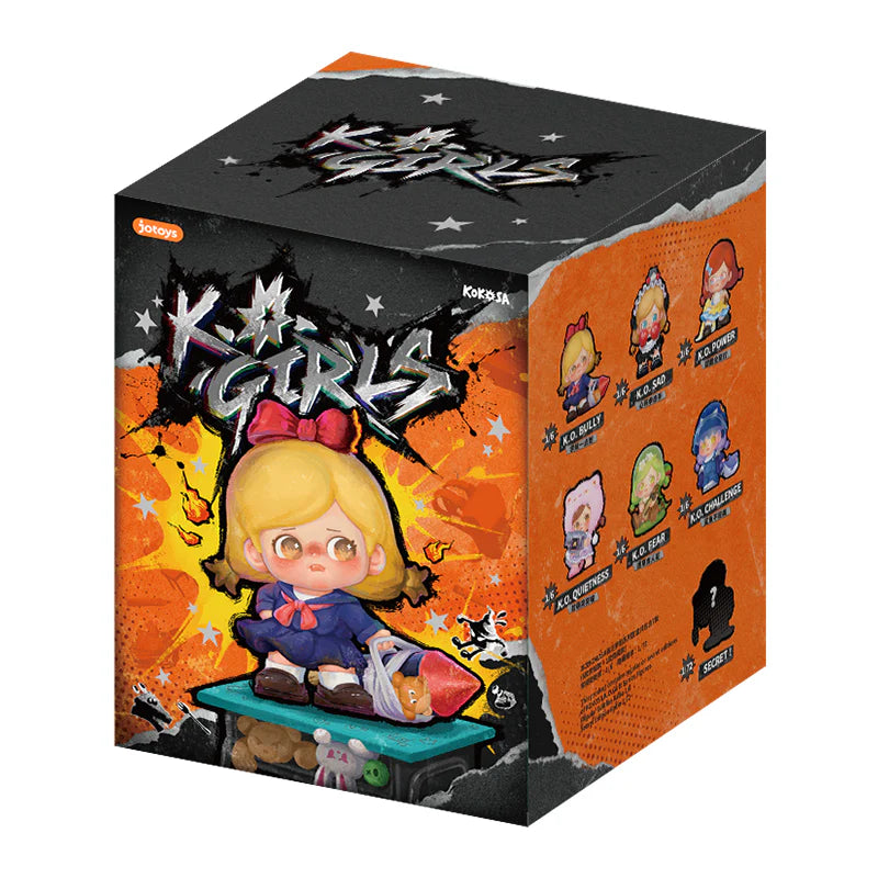 KOKOSA K.O. Girls Series Blind Box retail packaging artwork