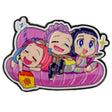 Official KPop Demon Hunters Couch Couch Couch enamel pin by Cinereplica with front and rear view.