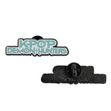 KPop Demon Hunters logo pin front and back view