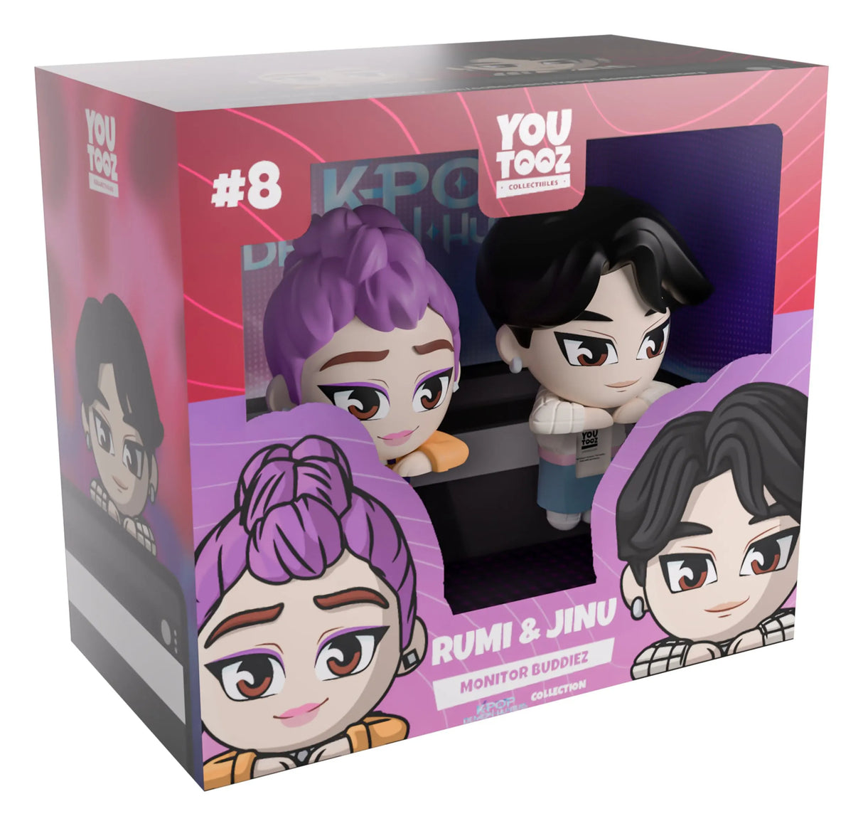 Jinu & Rumi KPop Demon Hunters Monitor Buddiez in Youtooz packaging