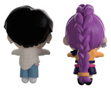 Back view of Jinu & Rumi Youtooz Monitor Buddiez figures