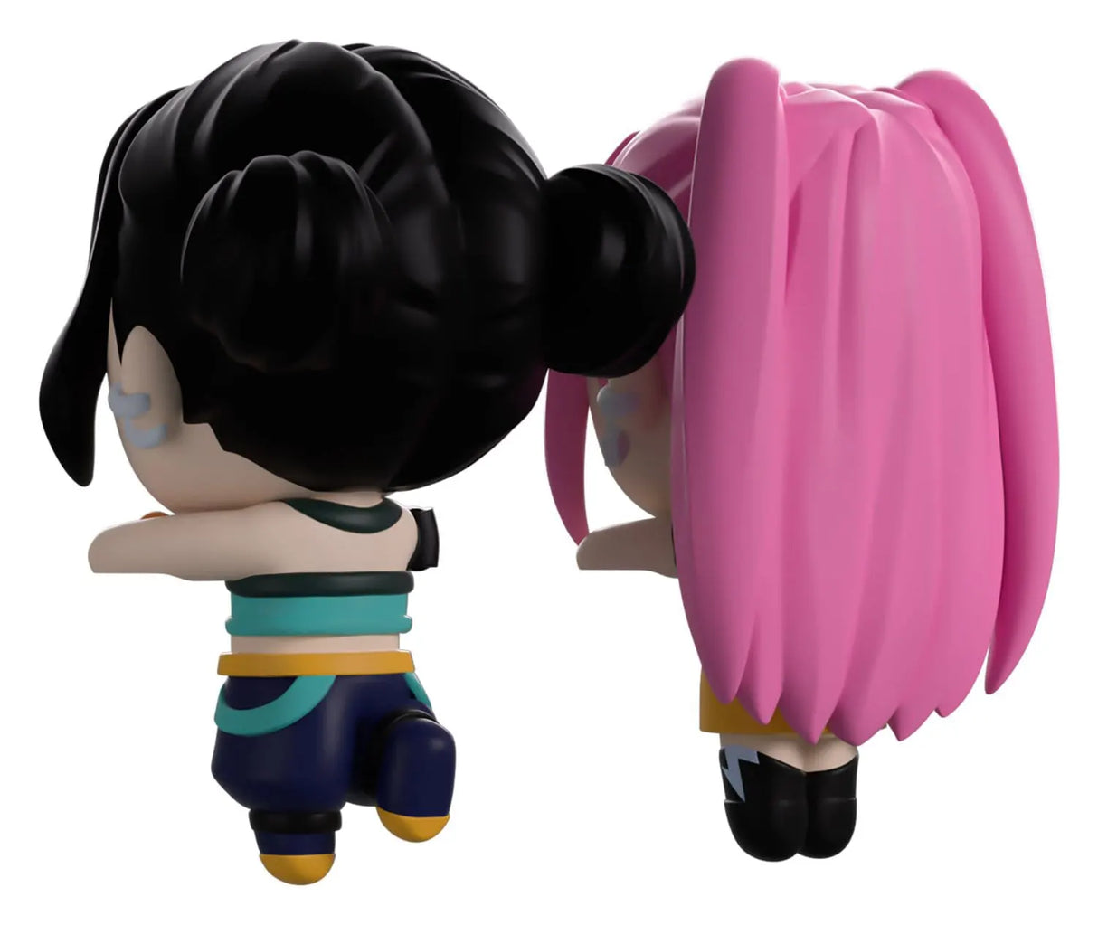Rear view of Mira & Zoey Monitor Buddiez figures