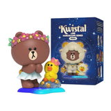 Virgo Brown figure from Kwistal LINE Horoscope Series with Sally sitting on a crystal base with star details.