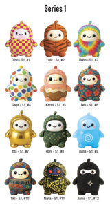 LamaTama Series 1 collectible character lineup including colorful fortune teller figures.