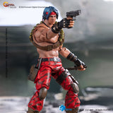 Lance Bean Contra figure aiming pistol action pose