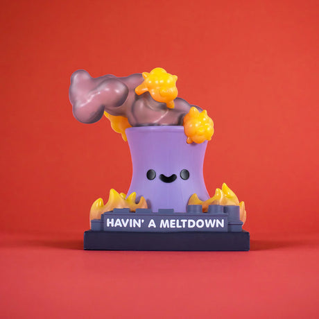 lil meltdown vinyl figure front view smiling nuclear reactor