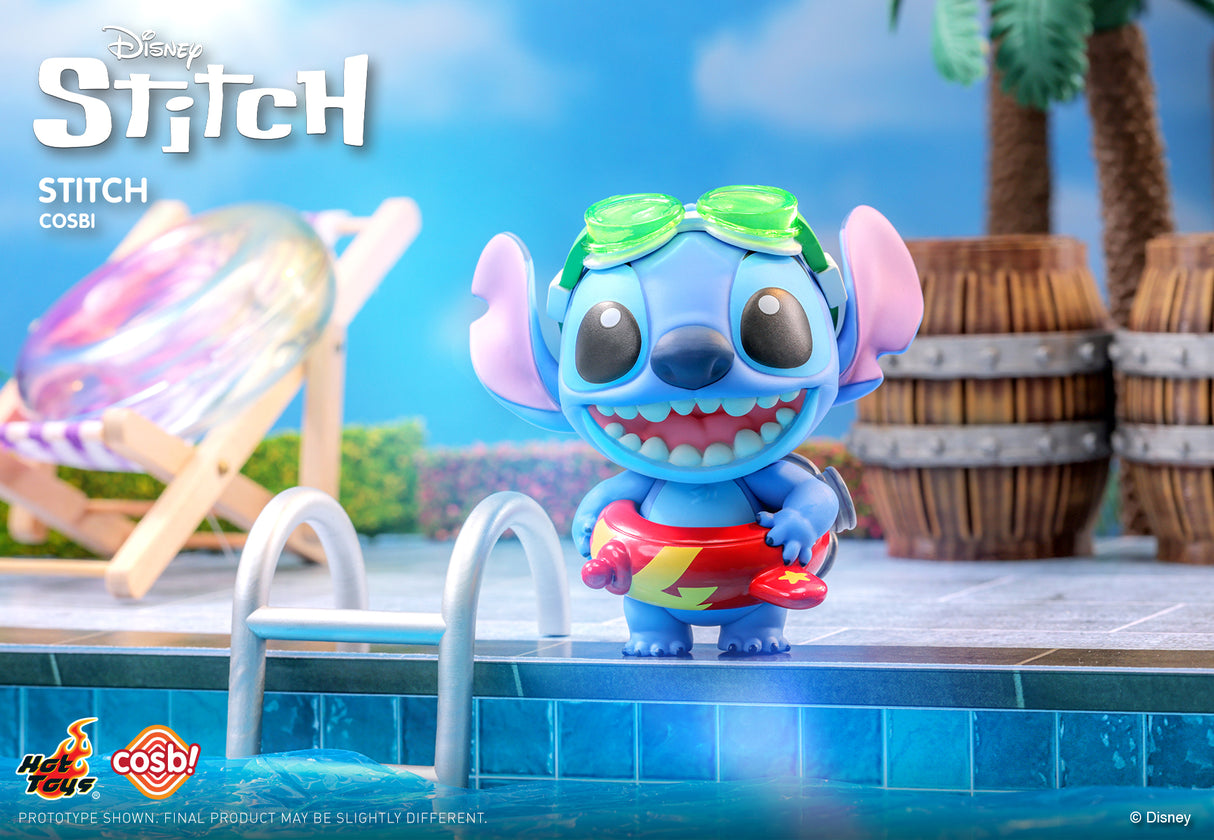 Stitch wearing goggles collectible from Disney Stitch Cosbi Collection
