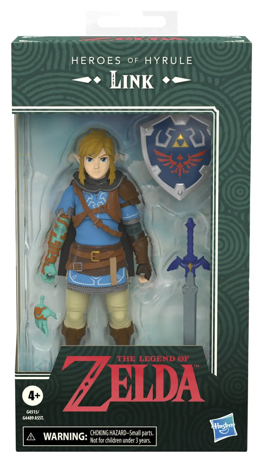 Link Heroes of Hyrule action figure in official Hasbro collector window box.