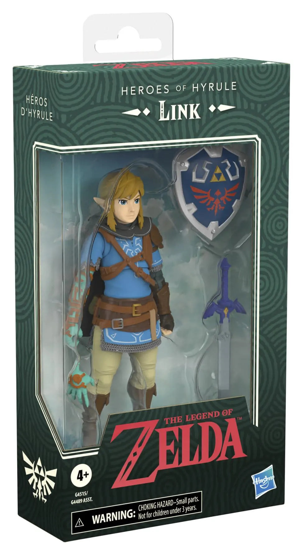 Front angled view of the Link Heroes of Hyrule collector packaging.