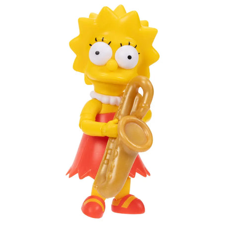 Lisa Simpson action figure standing upright holding her saxophone.