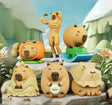 Luck Moai Capybara Series Blind Box full collection display featuring humorous capybara character figures