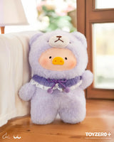 Green teddy LuLu the Piggy plush keychain with striped scarf from Joyful Time Series