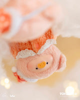 Pink LuLu The Piggy Dreaming Wonderland plush wearing a festive nightcap and fluffy pajamas