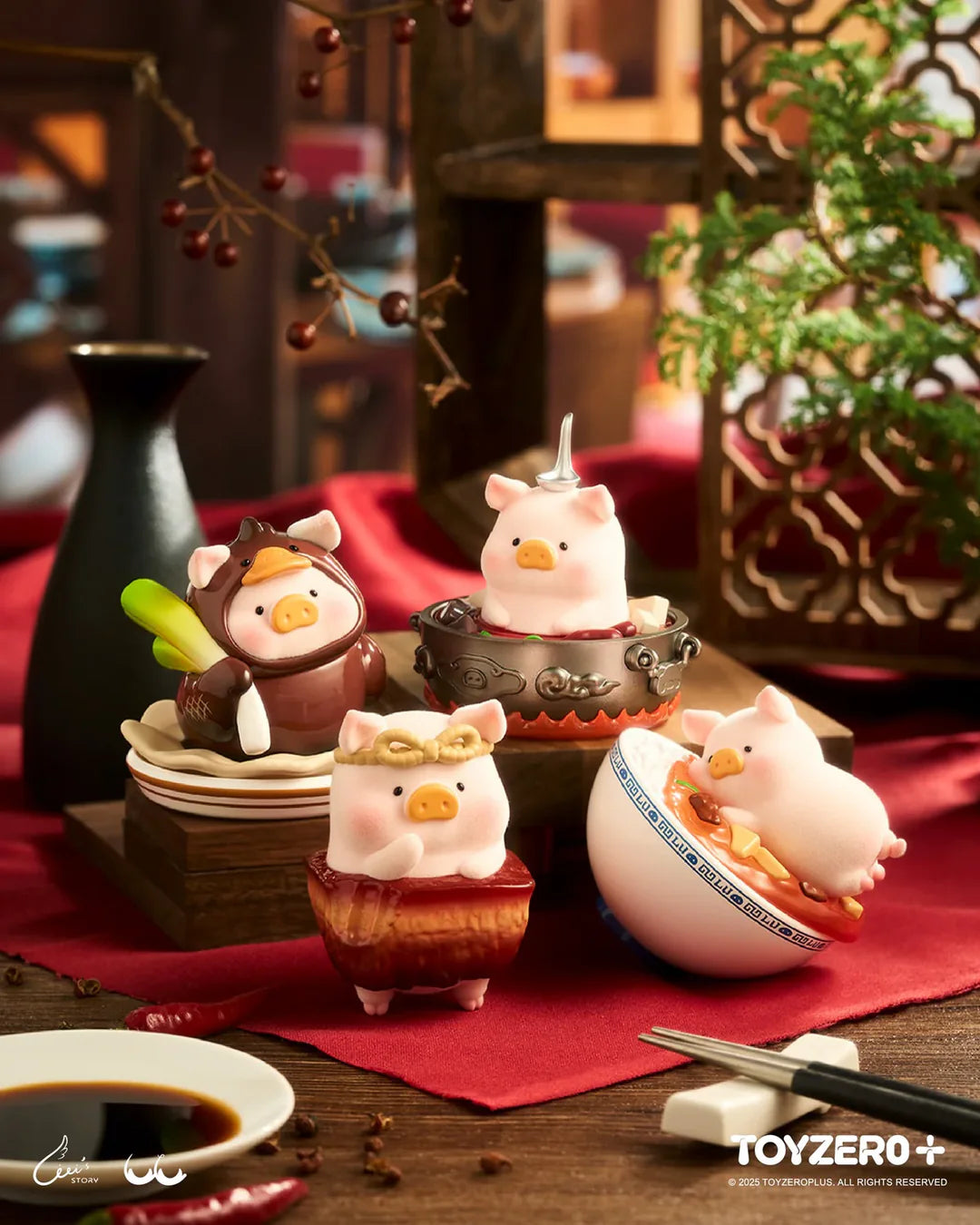 LuLu the Piggy food-themed collection lifestyle display.