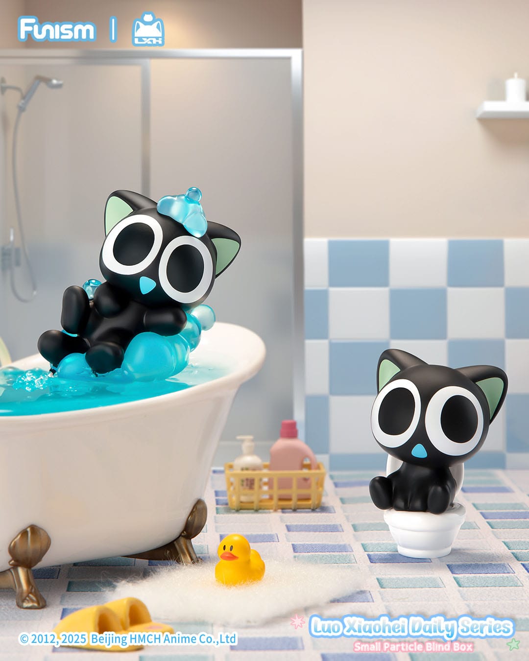 Luo Xiaohei Q Face Series mini figure in bathtub scene