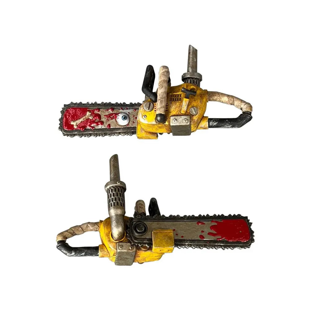 Accessories included with Clang Fang: chainsaw, screwdriver, and wrench