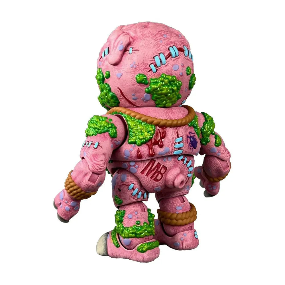 Rear view of Swine Sucker figure showing tail, green goo details, and stitched panels.