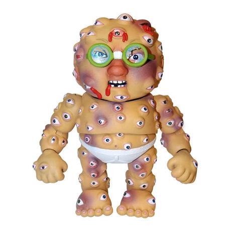 Starin’ Darren action figure covered in eyeballs with green glasses and blood detail