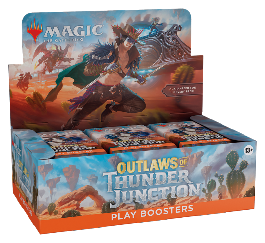 Magic The Gathering Outlaws of Thunder Junction Play Booster Box Display with 36 packs opened