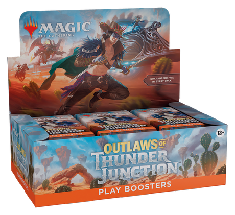 Magic The Gathering Outlaws of Thunder Junction Play Booster Box Display with 36 packs opened
