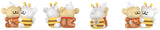 Peachy Paws Maltese Lucky Paws figure with honey bear and bee costume shown from multiple angles.