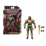 Man-At-Arms Masters of the Universe Chronicles figure displayed with packaging and accessories