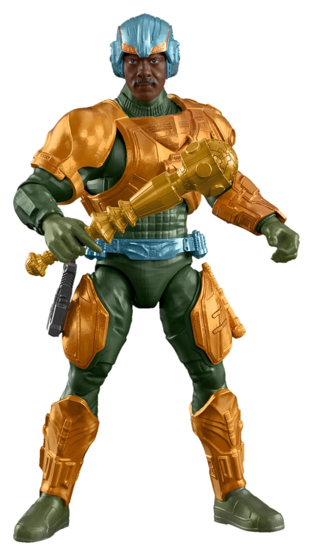 Man-At-Arms Masters of the Universe 2026 Movie action figure standing with signature mace.