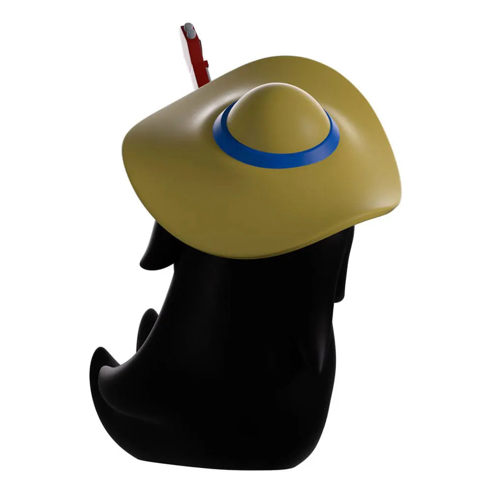 Back view of Marceline Youtooz collectible showing her large hat and flowing black hair.