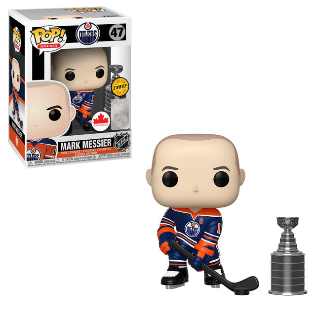 Mark Messier with Stanley Cup Funko Pop NHL Edmonton Oilers box packaging