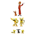 Marsupilami Characters Mini Figures 7-Pack with Spirou and multiple Marsupilami poses handpainted mini figures
