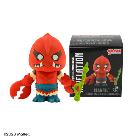 Clawful Masters of the Universe Gomee mini figure eraser with box and accessory.