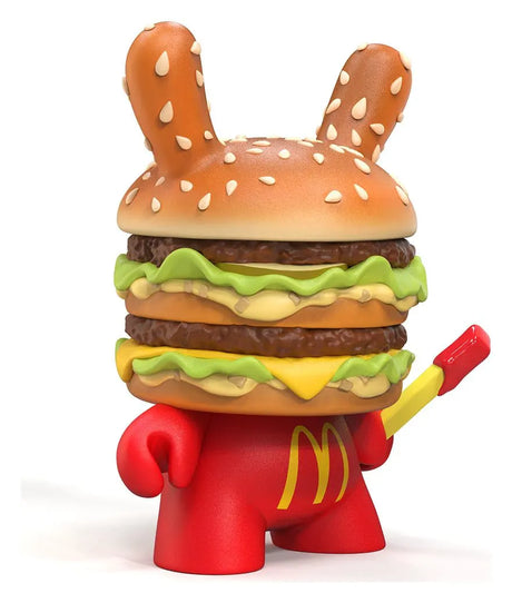 Kidrobot McDonald's Big Mac Dunny figure angled front view