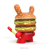 Kidrobot Big Mac Dunny figure rear angle holding French fry accessory
