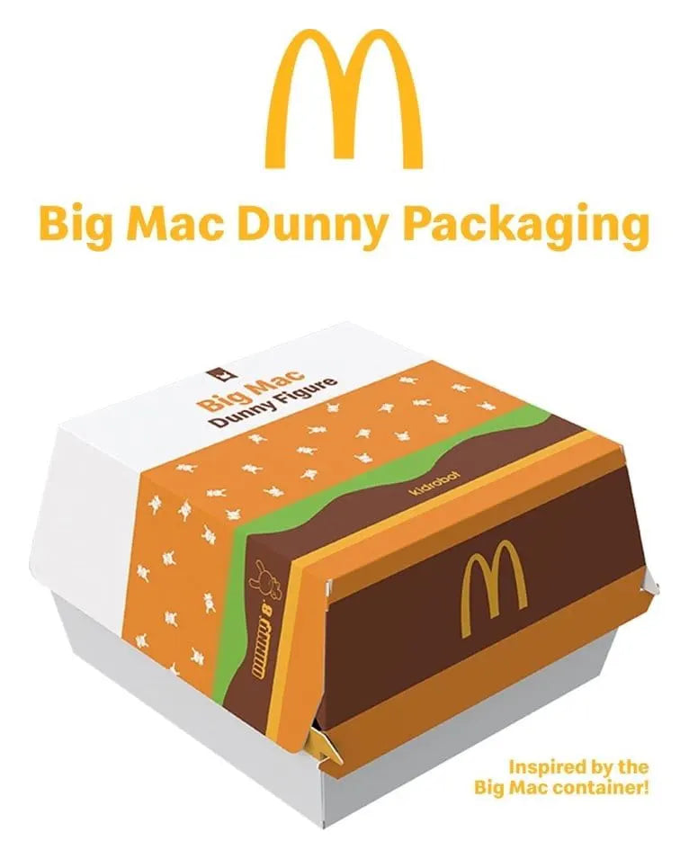 Kidrobot Big Mac Dunny special McDonald's Big Mac inspired packaging
