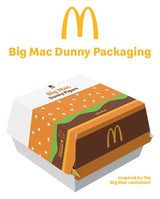 Kidrobot Big Mac Dunny special McDonald's Big Mac inspired packaging