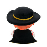 Kidrobot Hamburglar Phunny Plush rear view with black cape and hat