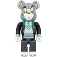Medicom Toy Bearbrick 1000% Tom from Tom and Jerry dressed in Slytherin Hogwarts house robes, front view.