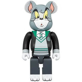 Medicom Toy Bearbrick 1000% Tom from Tom and Jerry dressed in Slytherin Hogwarts house robes, front view.
