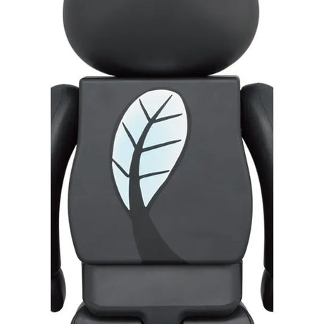 Back view of Medicom Toy Bearbrick 400% Unagi Inu figure, showcasing a printed leaf-like design on the back.