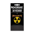 Megadeth logo air freshener Rocksax radioactive symbol design