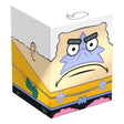 Mermaid Man Squaroes collectible deck box closed, showing yellow suit and white hair design