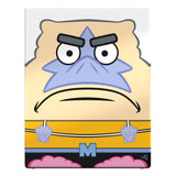 Front view of Mermaid Man Squaroes showing character face and belt details