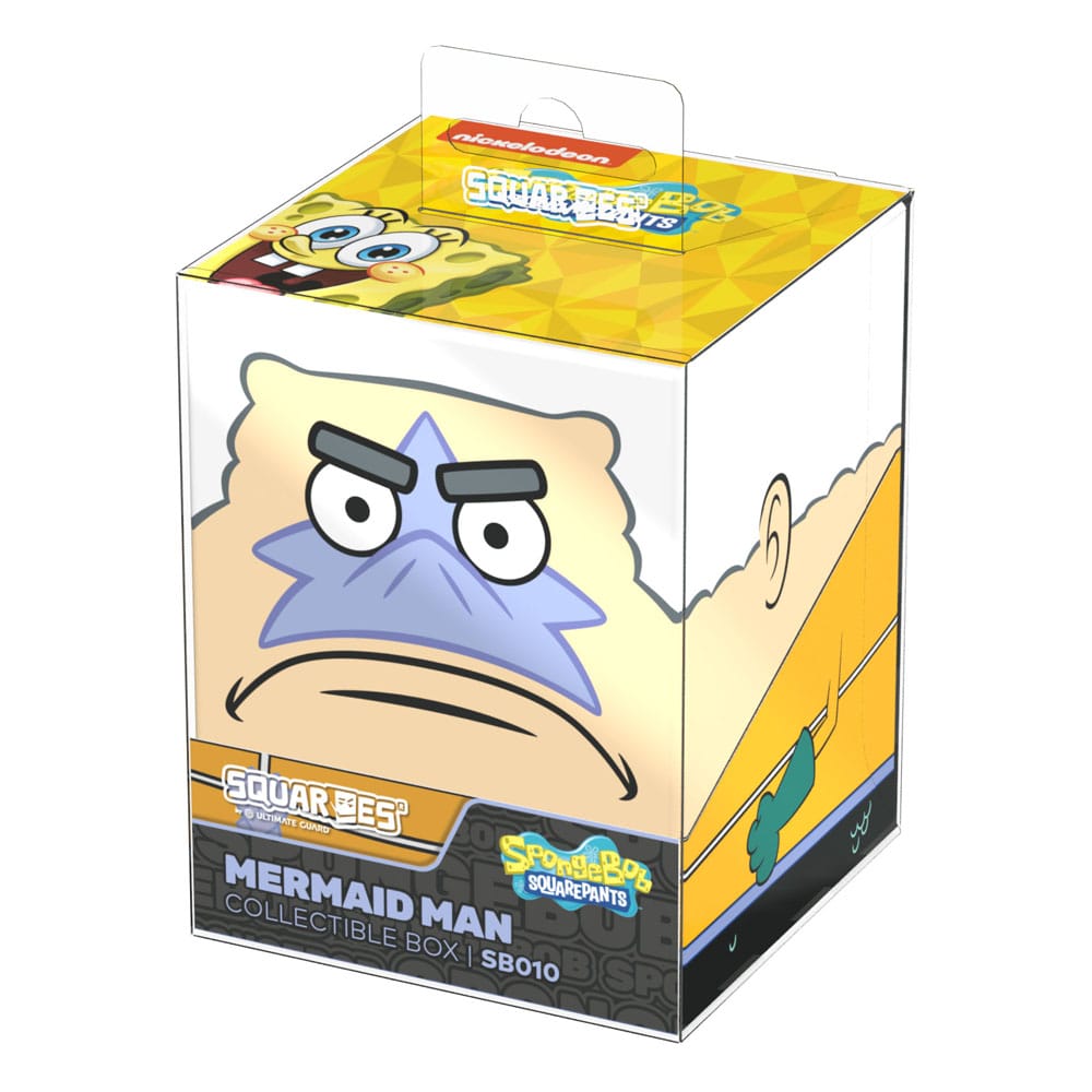 Side angle of Mermaid Man Squaroes showing upper and lower halves of the character design