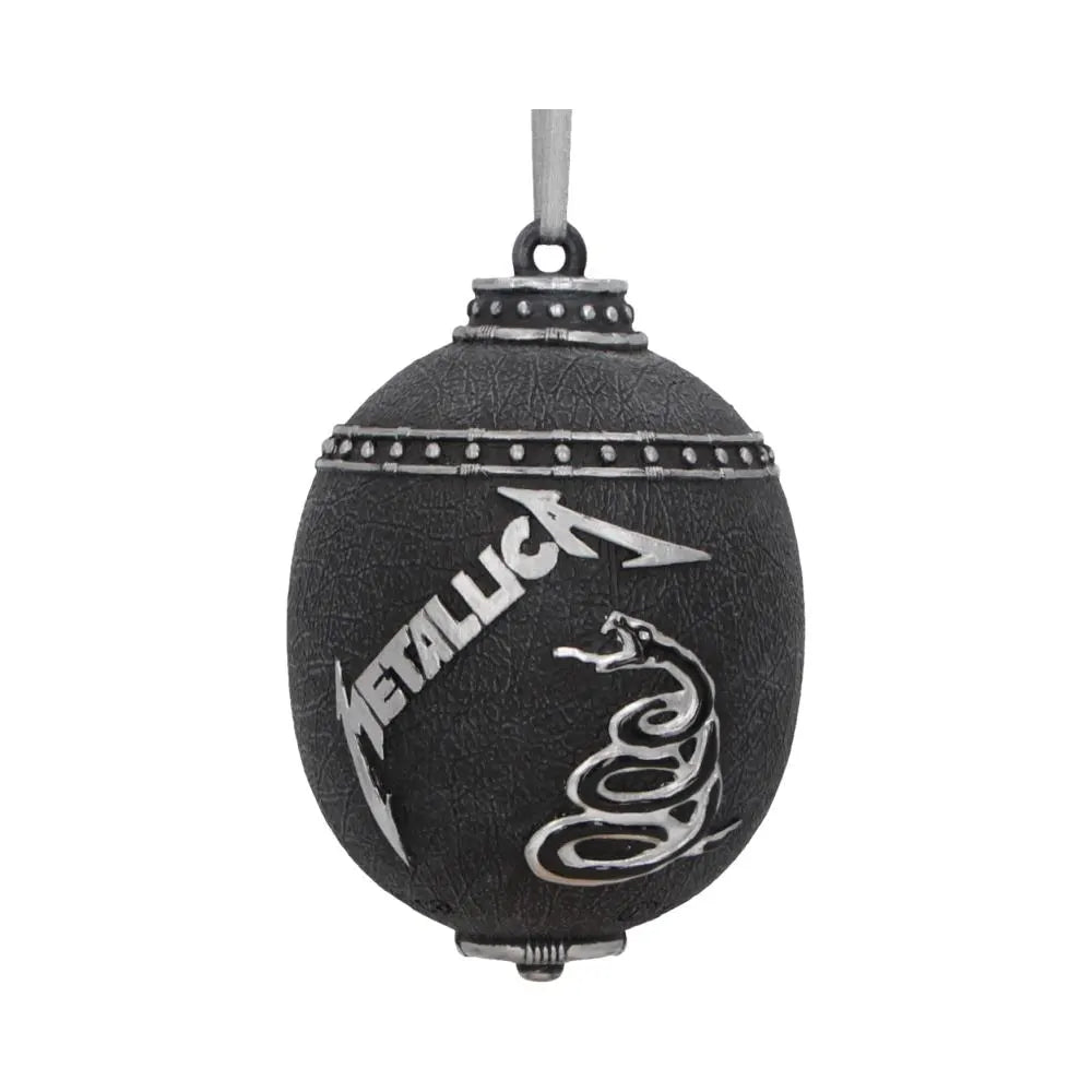 Metallica Black Album Hanging Ornament front view with snake logo