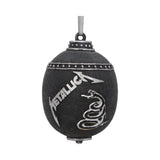 Metallica Black Album Hanging Ornament front view with snake logo